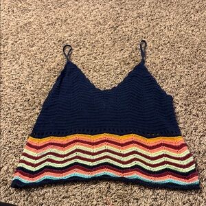 Colorful Chevron Knit Women's Top